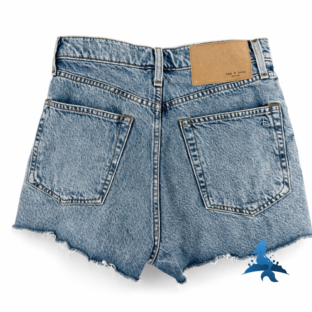 1282 rag & bone Maya High-Rise Short – 26 – Calypso (Blue) - Picture 8 of 16